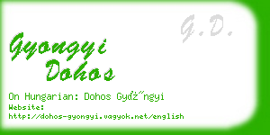 gyongyi dohos business card